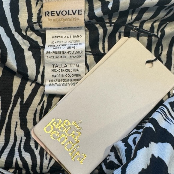 Agua Bendita x REVOLVE NEW Esme Reversible Colorful One Piece Swimsuit Size L - Picture 8 of 9